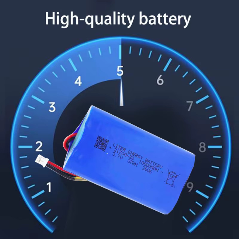 Wiederaufladbarer Li-Ion Akku Pack 1S2P 21700 mit JST-Stecker und Leiterplatte, 10000mAh, 3,7V bis 4,2V, Blau - Bild 2
