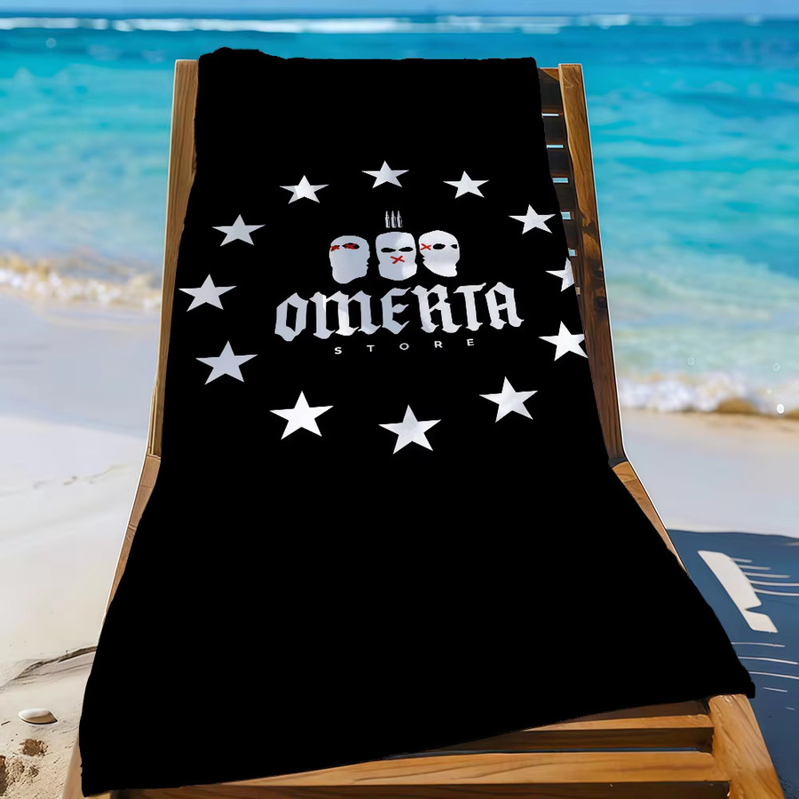 O-Omerta 47 Strandtuch Reisehandtuch Schwarz für Pool, Strand und Camping - Bild 5