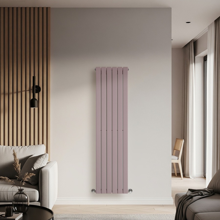 Einlagiger Design-Heizkörper Delta Vertikal in Lila (Dahlia Purple), Höhe: 160 cm, Breite: 42 cm - Bild 1