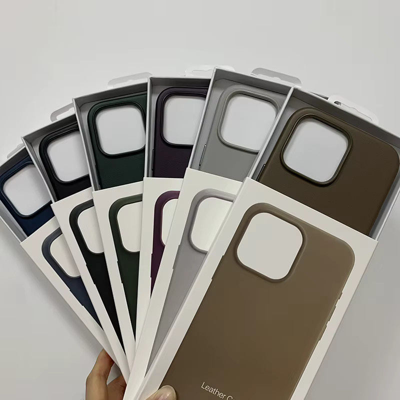 Apple Magnetische Business-Lederhülle für iPhone kompatibel mit MagSafe, Farbe: Grau - Bild 3