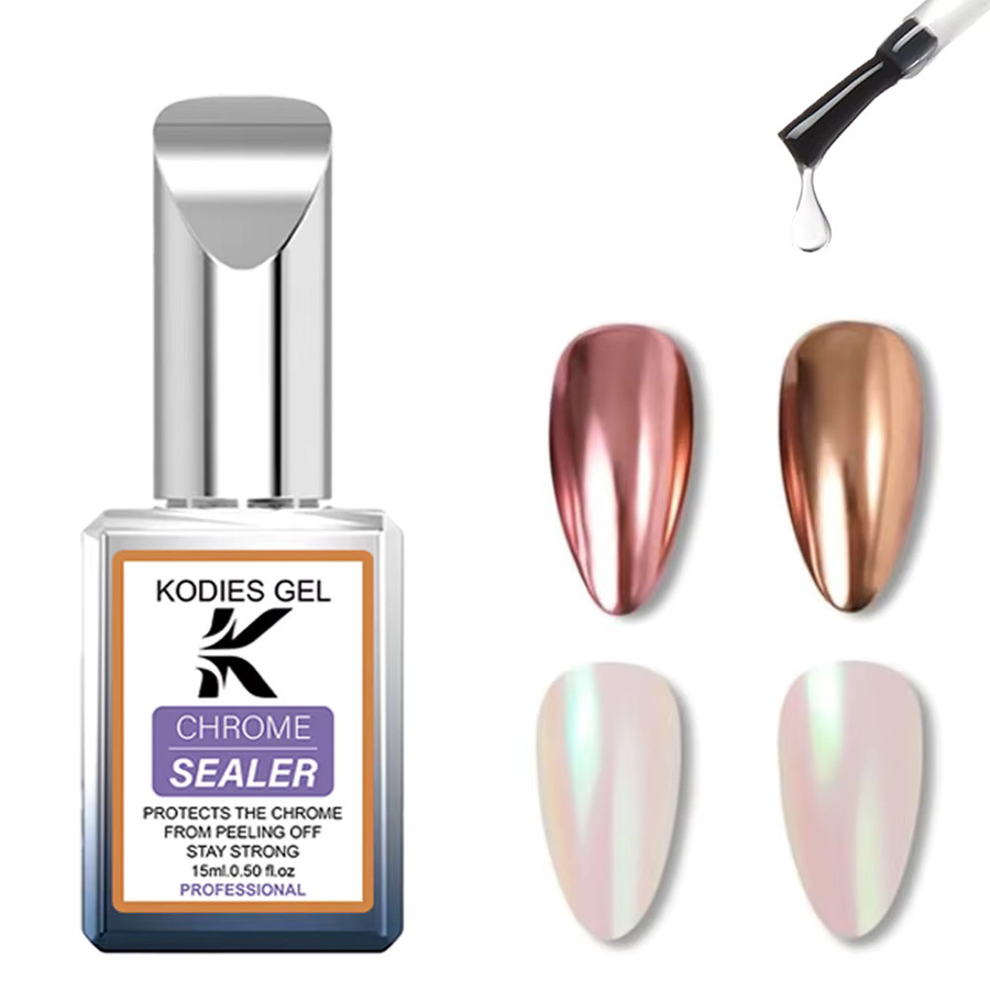KODIES Gel Chrom Top Coat, Glänzend, Semi-Permanent UV/LED - Bild 1
