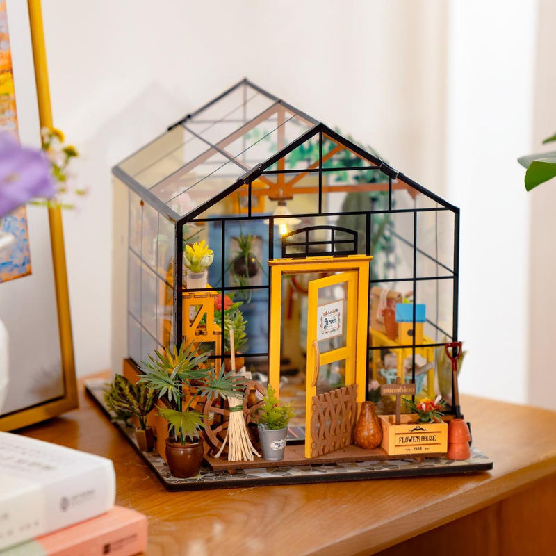 ROBOTIME Rolife 3D-Puzzle Cathys Blumenhaus DIY Miniaturhaus DG104 - Bild 6