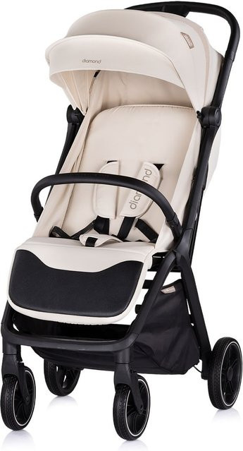 Chipolino Kinderwagen Diamond beige mit Aluminiumrahmen, klappbar und Sonnendach - Bild 1