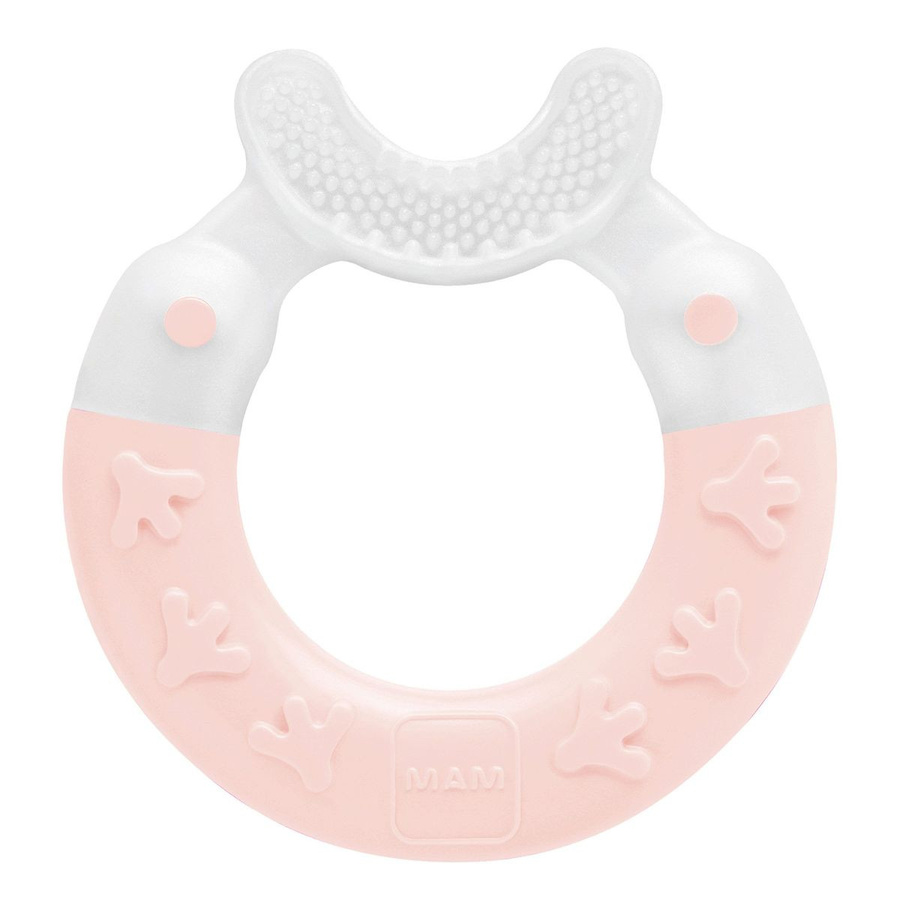 MAM Beißring Bite & Brush in Rosa, BPA-frei - Bild 1