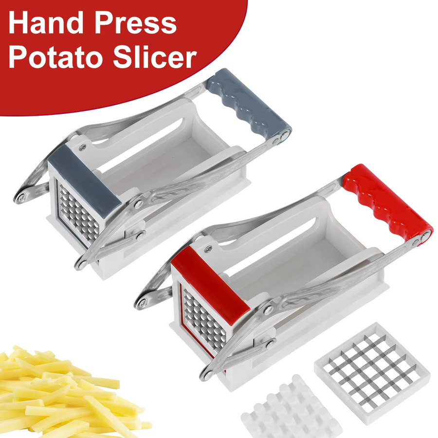 Manueller Willstar Kartoffelschneider und Pommes-Frites-Schneider aus Edelstahl in Rot - Bild 6