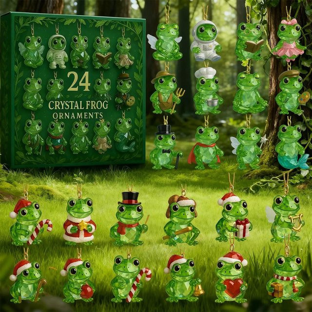 Xieqiuqiu Adventskalender mit Tier-Sammelfiguren und Anhängern in Grün - Bild 1