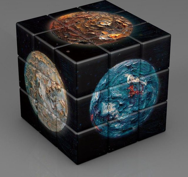 Binchi Keji Travel Planet Astronaut 3x3x3 Zauberwürfel, Puzzle Cube, ab 12 Jahren - Bild 1