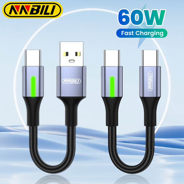 NNBILI USB-A auf USB-C Datenkabel 66W Schnellladekabel in Schwarz - Bild 1