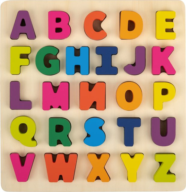 LUPILU ABC-Puzzle Buchstaben Zahlen Körper Echtholz ab 1½ Jahren - Bild 1