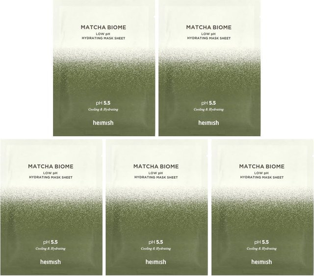Heimish Matcha Biome Gesichtsmaske, 5 Stück, 30 ml, Unisex - Bild 1