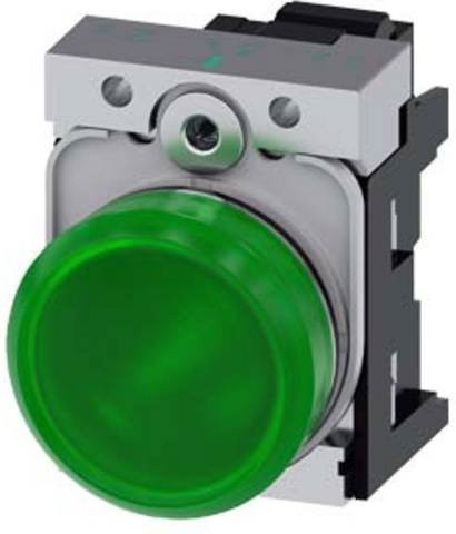 Siemens Leuchtmelder 3SU1153-6AA40-3AA0 in Grün aus Metall - Bild 1