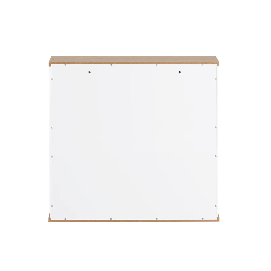 SoBuy BZR42-W Hängeschrank mit Lamellentüren in Weiß für Bad und Küche - Bild 2