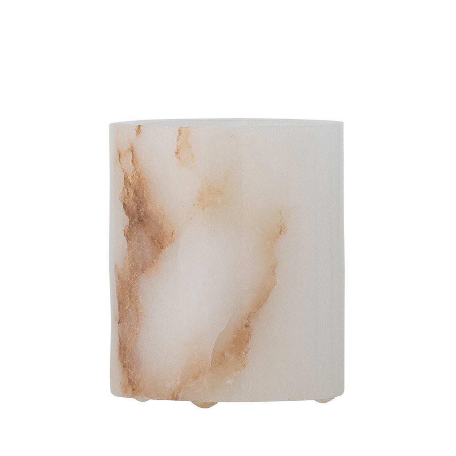 Bloomingville Teelichthalter Annebel aus Alabaster in Weiß - Bild 1