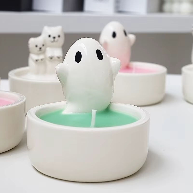 Halloween Silikonform für schwimmende Geister zur DIY-Herstellung von Kerzen, Gipsfiguren oder Tassen in Weiß - Bild 2