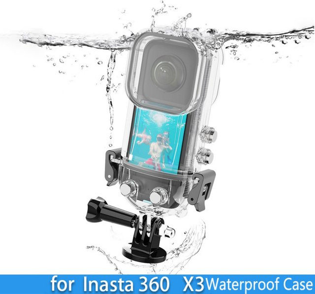 Insta360 X3 Tauchgehäuse Transparent Wasserdichte Schutzhülle für Panorama Action Kamera bis 45m Tiefe - Bild 1