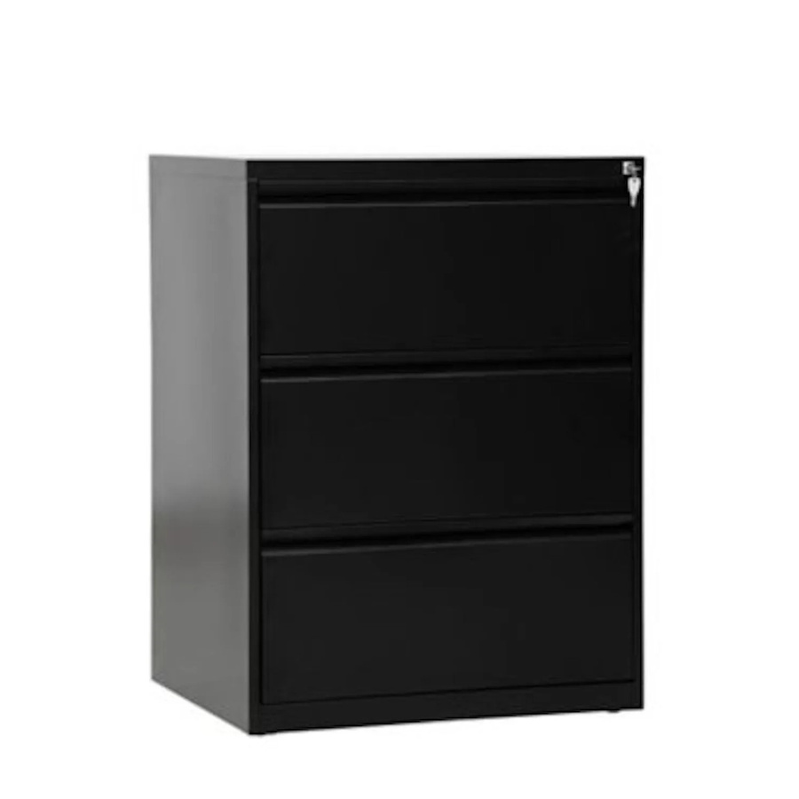 PROREGAL Hängeregistraturschrank Mare mit 3 Schubladen in Schwarz Matt, H x B x T: 101 x 76 x 62 cm - Bild 2