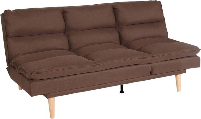 Schlafsofa MCW M79 mit Schlaffunktion in Braun aus Stoff - Bild 2