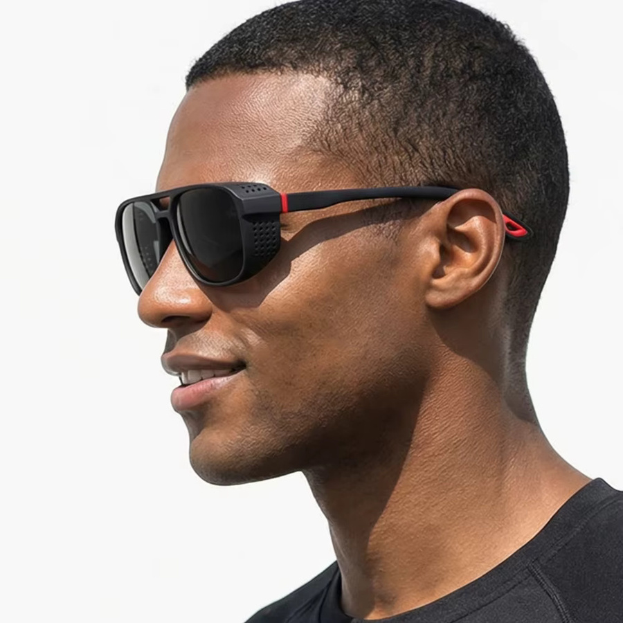 FUQIAN Sonnenbrille, Square, Vollrand, Kunststoff, Schwarz, Unisex - Bild 2