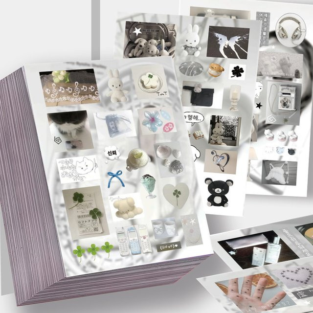 8-teiliges Set weiße Feiertagsaufkleber im Ins-Style für Handbücher, Handyhüllen und Notizbücher von RecordingYourLife Store - Bild 1