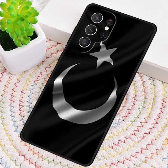 Handyhülle mit Türkei Ataturk Flagge Druck für Samsung Galaxy Note 10 Pro S26 S25 S24 S23 S22 Ultra Plus S21 FE S20 S23+ in Schwarz - Bild 1