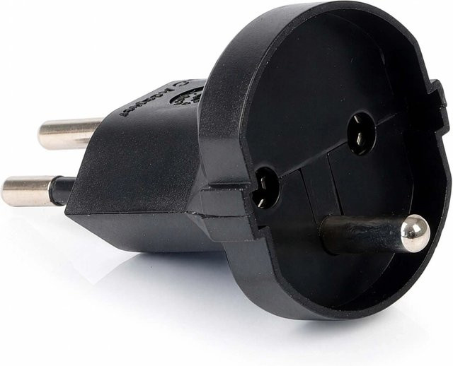 Wiltec Adapter Schuko auf Schweiz Steckdose Schwarz 250V/16A 4000W - Bild 1