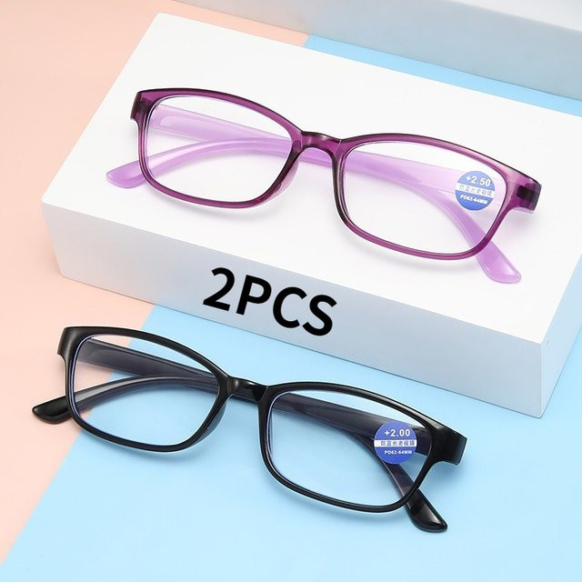 Lesebrille Unisex, Vollrand, rechteckig, Kunststoff, Anti-blaues Licht - Bild 1