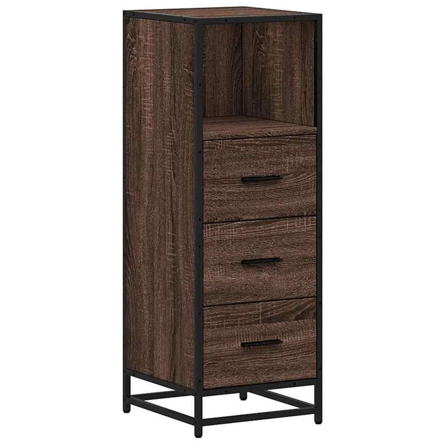 vidaXL Badschrank in Eiche Braun im industriellen Stil, Wandmontage, B/T/H: 35 x 37,5 x 100 cm - Bild 2