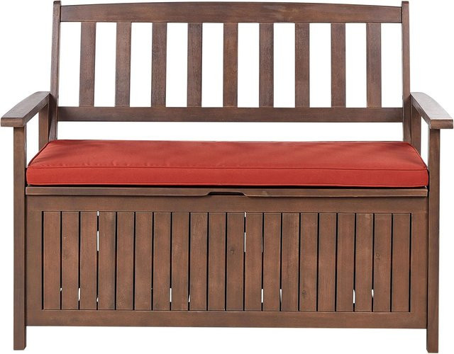 Beliani Gartenbank SOVANA aus Akazienholz in Braun, B/T/H: 120 x 60 x 91 cm - Bild 1