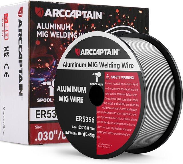 ARCCAPTAIN ER5356 Aluminium MIG Schweißdraht in Silber für Schweißmaschinen und Lötschweißgeräte - Bild 1