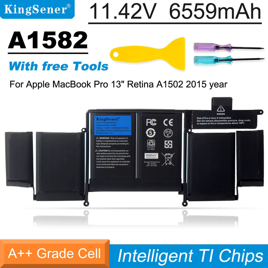 KingSener Laptop-Akku für Apple MacBook Pro 13 Zoll Retina A1502 (2013-2015), Farbe: Schwarz - Bild 7
