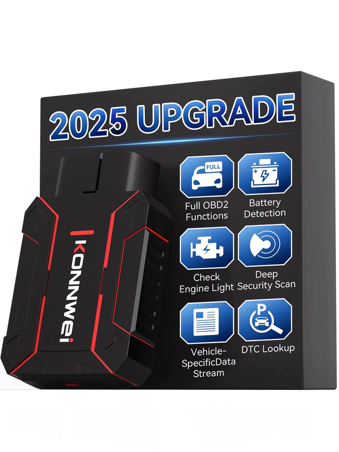 KONNWEI MAXOBD Auto OBD-Scanner Diagnosegerät mit Bluetooth für ABS, SAS, SRS, TPMS und DPF in Schwarz - Bild 4