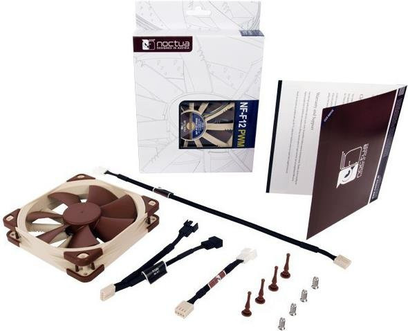 Noctua NF-F12 PWM Gehäuselüfter Braun Beige B/H/T: 120 x 120 x 25 mm - Bild 3