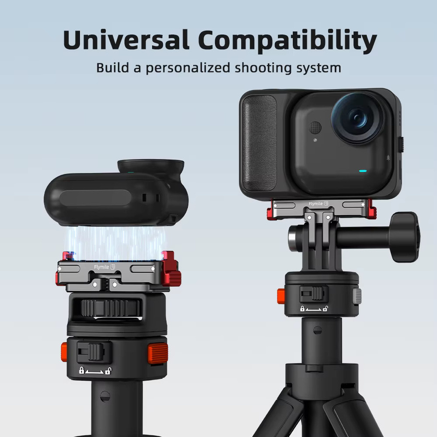 Magnetischer Quick Release Basis Adapter aus Aluminium für Insta360 Go Ultra mit Verlängerung Mount Halterung - Bild 5
