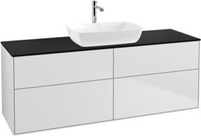 V&B Waschtischunterschrank Finion mit Wandbeleuchtung in Weiß, B/T: 160 x 60 cm - Bild 1