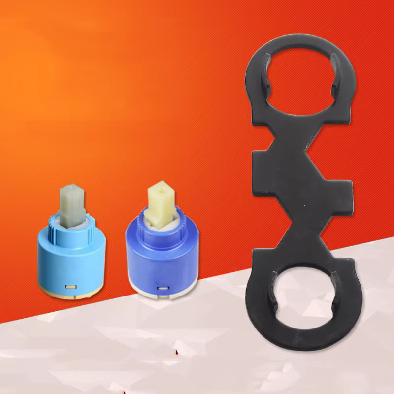 Wasserhahn-Schlüssel für Bad und Dusche zur Installation von Ventil, Schlauch und Mutter, Reparatur-Werkzeug in Schwarz - Bild 2