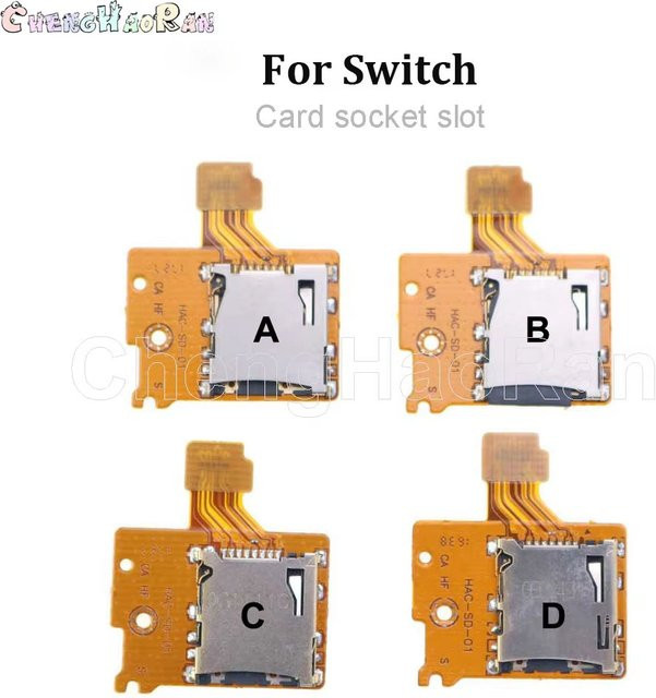 ChengHaoRan Micro-SD TF-Kartensteckplatz Ersatzplatine für Nintendo Switch Kartenleser-Steckplatz - Bild 1