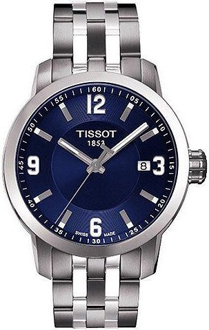 Tissot Armbanduhr Couturier 200 Serie, Quarz, Edelstahl, Blau, Herren - Bild 1