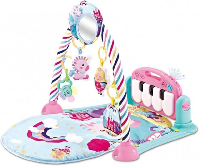 Kikkaboo Krabbeldecke Piano Spielcenter mit Plüschfiguren rosa - Bild 1
