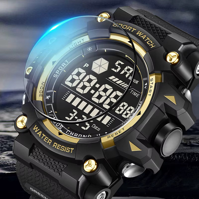 FOXBOX LIGE Armbanduhr, Digitaluhr, Schwarz, Silikon, Herren - Bild 2