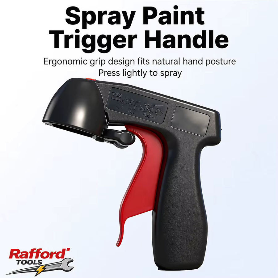 Rafford Sprühdosen-Triggergriff in Schwarz, Universeller Aerosoldosen-Adapter zum Aufstecken für DIY Autolackierungen - Bild 3