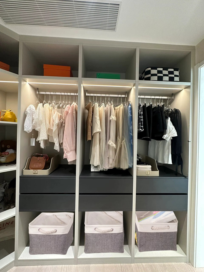 Haojianxuan Aufbewahrungsboxen aus Stoff im 2er-Set, grau, zusammenklappbare Aufbewahrungsbehälter mit Seilgriffen für Wohnzimmer und Kinderzimmer, B/T/H: 31,0 x 21,0 x 12,0 cm - Bild 2