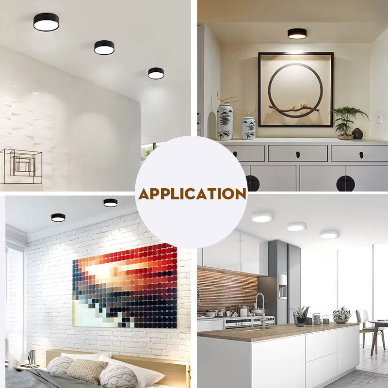 LANGYUE LED-Aufputz-Deckenleuchte in Weiß, runde ultraflache Deckenbeleuchtung aus Aluminium für das Wohnzimmer - Bild 5