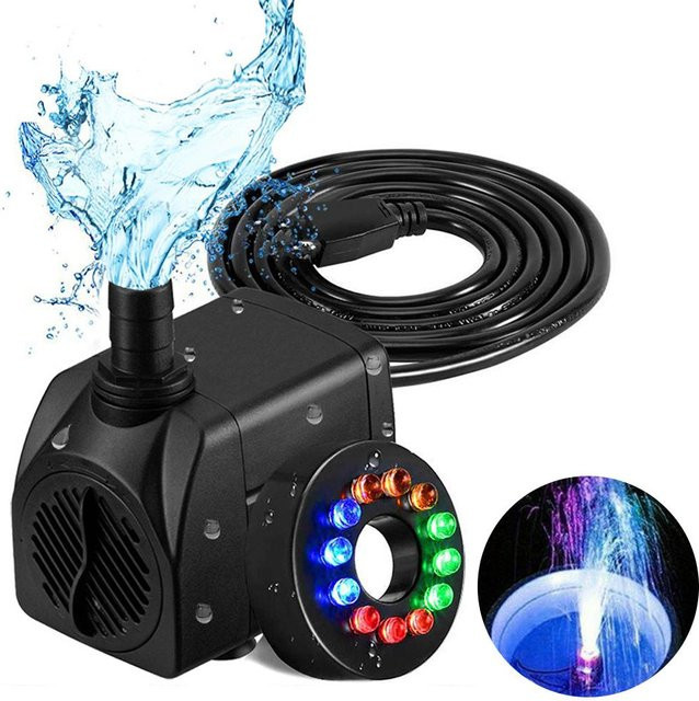 CosyHome 16W LED Tauchwasserpumpe für Springbrunnen in Schwarz - Bild 1