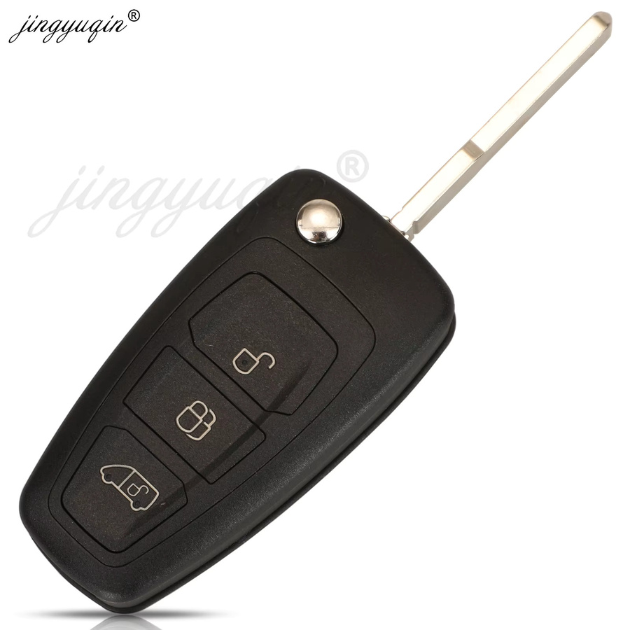 Jingyuqin 5er Set Auto Fernbedienung Flip Schlüssel für Ford Transit, Farbe: Schwarz, 433,92 MHz FSK, Pro ID49 Chip A2C 94379403 - Bild 2