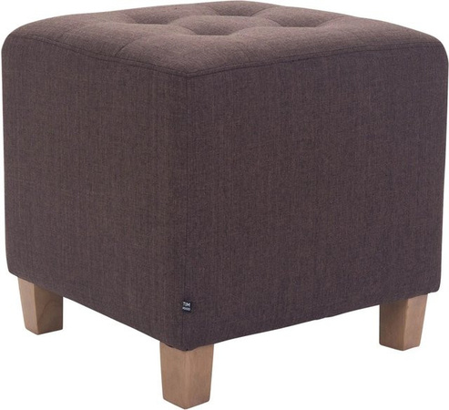DELUKE Sitzhocker CELIS Polsterhocker aus Stoff in Braun, H x B x T: 46 x 45 x 45 cm