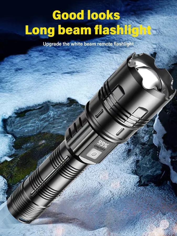 ZHIYU Wiederaufladbare LED-Taschenlampe aus Metall in Schwarz für Outdoor und Notfälle - Bild 6