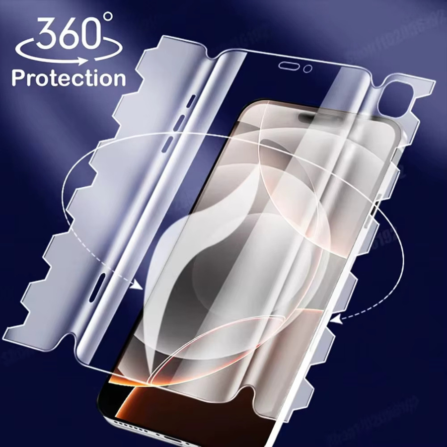 4er-Set Amour Brave Schmetterlings-Hydrogel-Displayschutzfolien für iPhone 17 16 15 14 13 12 11 Pro Max Plus und iPhone Air 16e, transparent, 360° Vollschutz - Bild 5