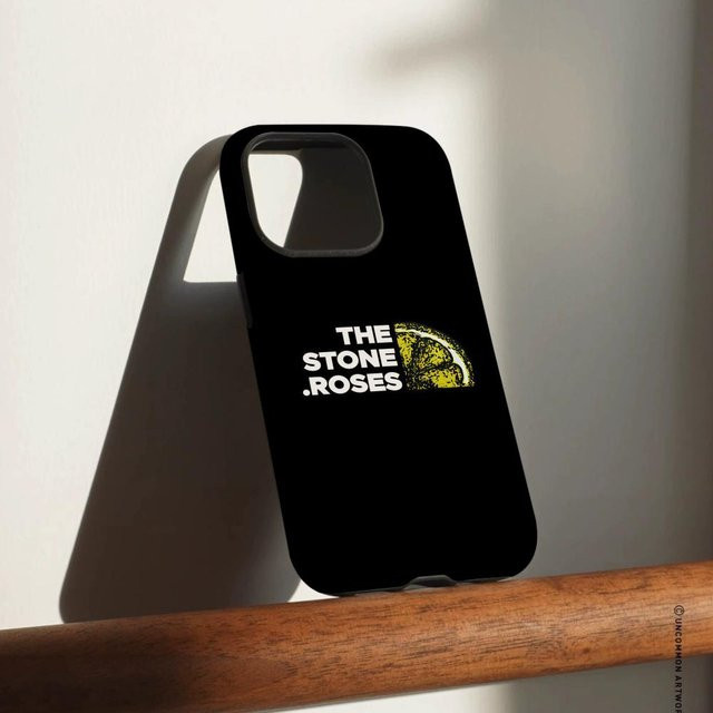 S-Stone Roses Handyhülle für iPhone 17 16 15 14 13 12 Pro Max Plus mit glänzender HD-Doppelschicht-Flüssigkeitshartschale in Schwarz und Weiß - Bild 1