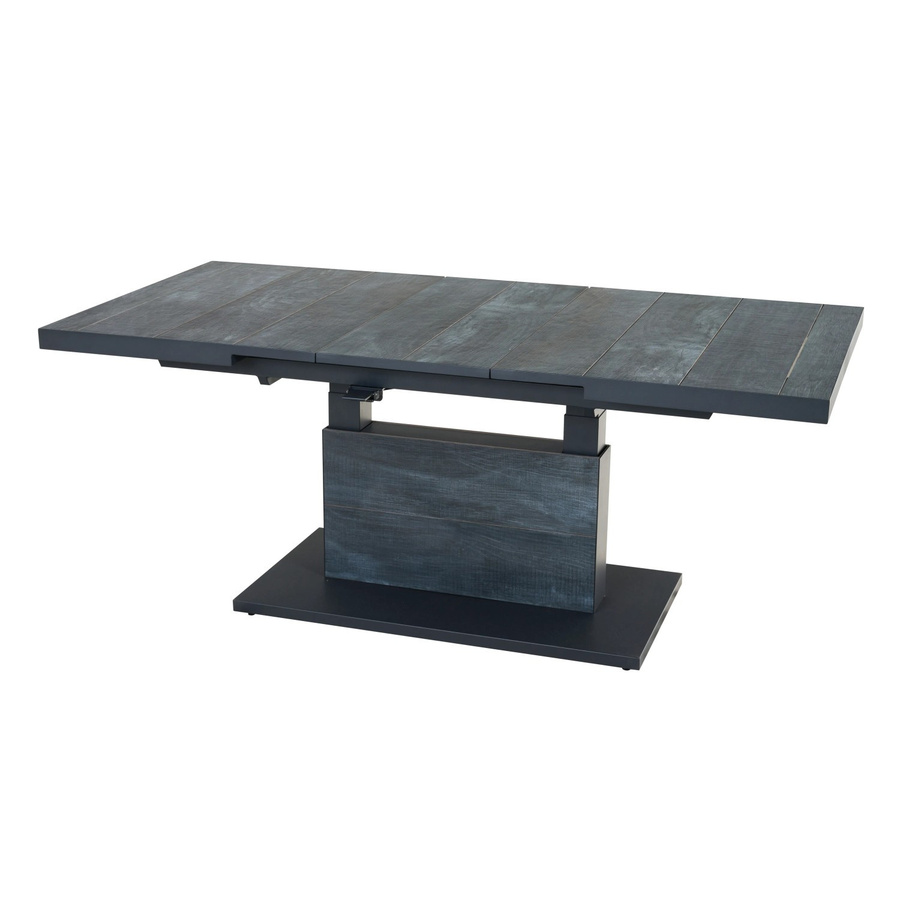 Siena Garden Gartentisch ausziehbar aus Keramik und Aluminium in Wood Grey, B/T: 140 x 90 cm - Bild 2