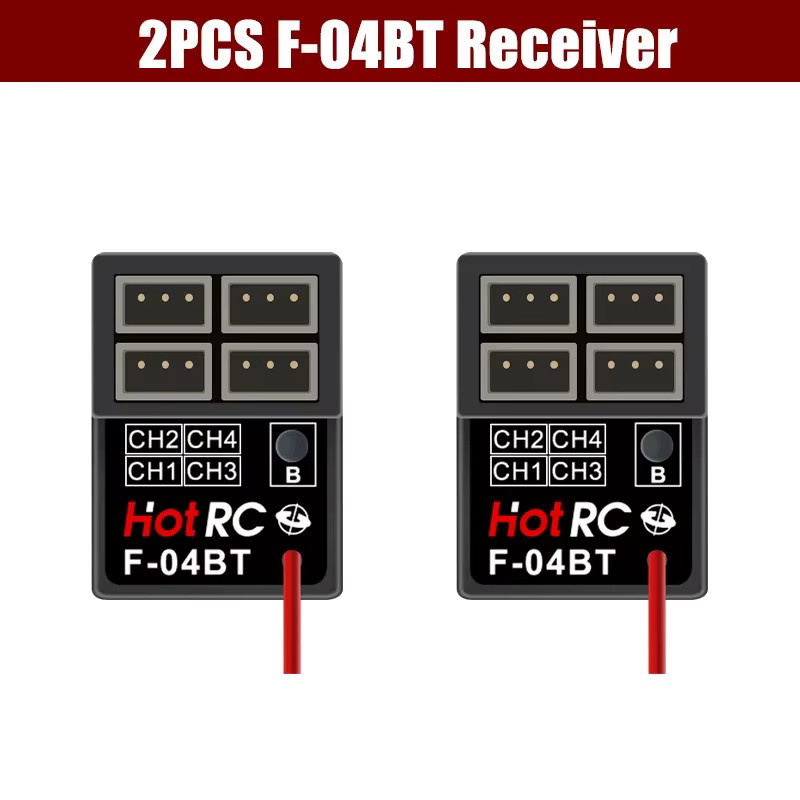 HOTRC F-04BT 2,4GHz 4CH PWM-Empfänger mit Gyroskop, Mini-RX, 1/2/4 Stück - Bild 4